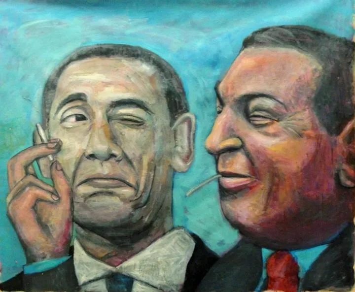 El porro de la Paz. 2012. Acrilico sobre Tela. 50 x 60 cmts.jpg