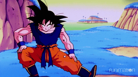 Goku se ejercita.gif