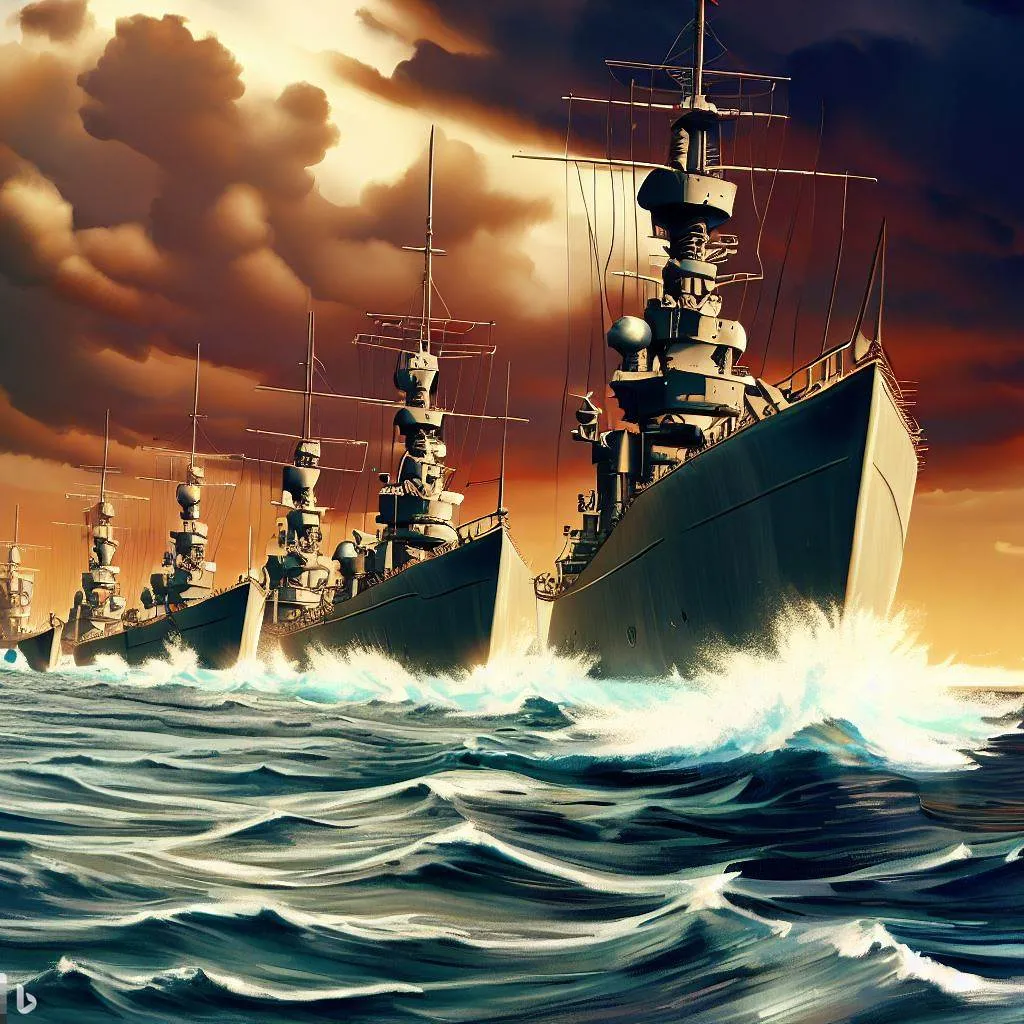 photorealistic, high definition , poster art, soviet propaganda, fleet of navy ships