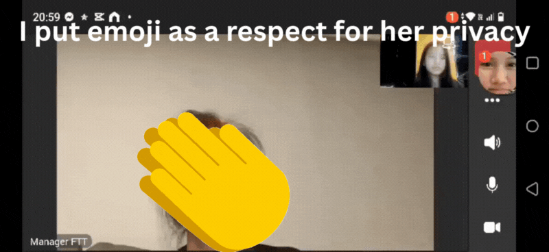 I put emoji as a respect for her privacy.gif