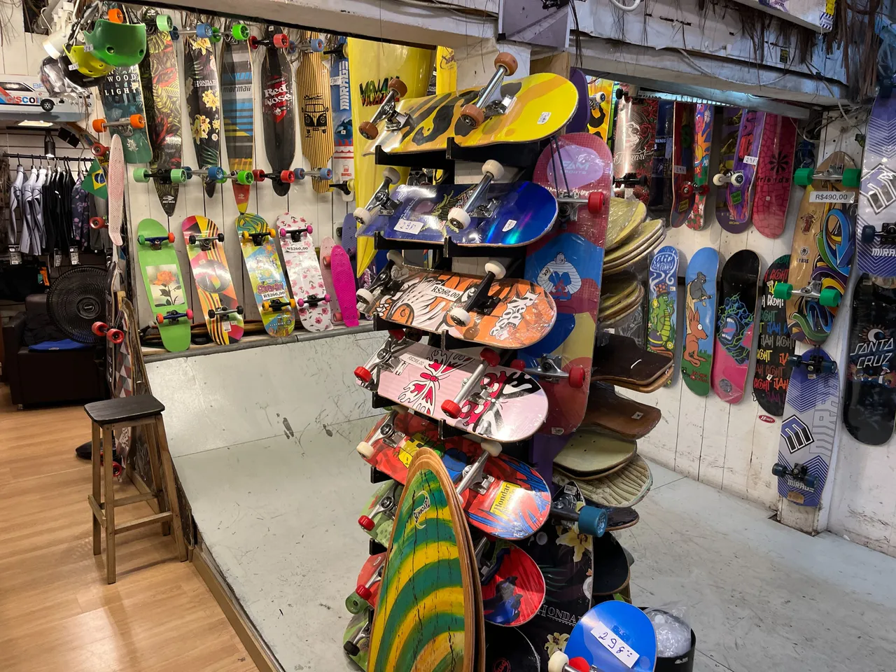 off-brand completes that i wouldn't touch with a ten foot pole if i lived here and had to skate.