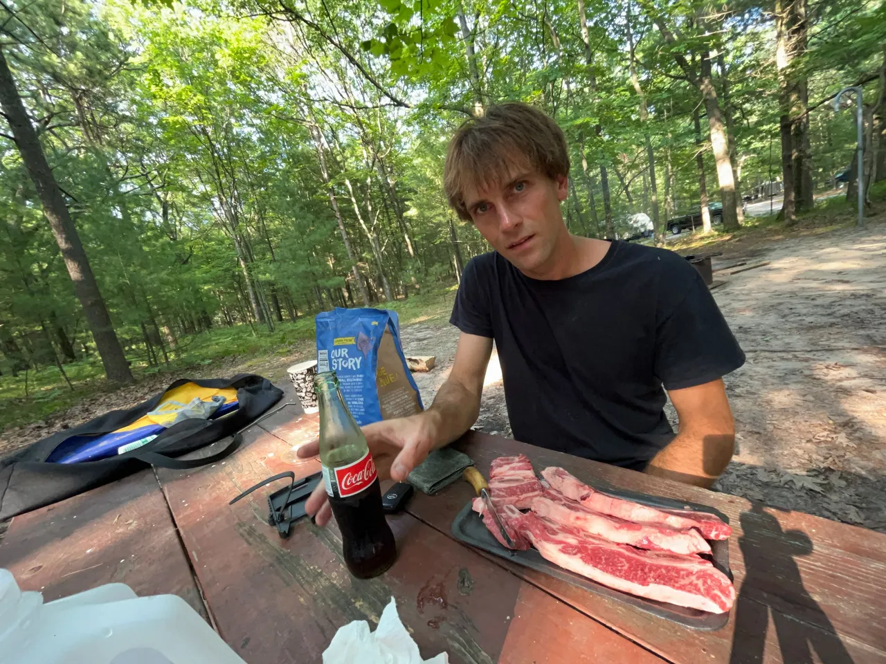 short ribs and a mexican coke for supper