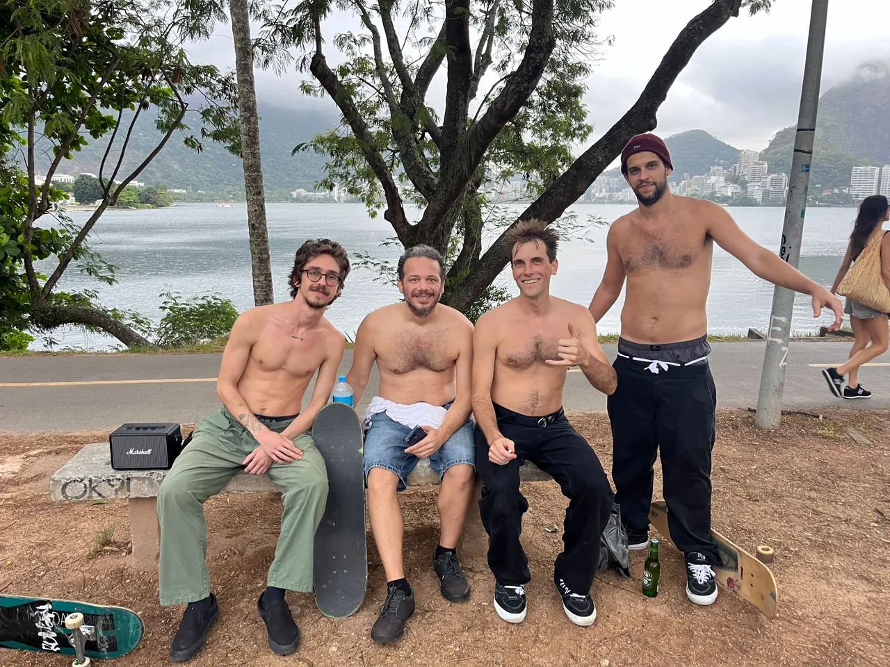 4 dudes sweating it out on a wednesday
