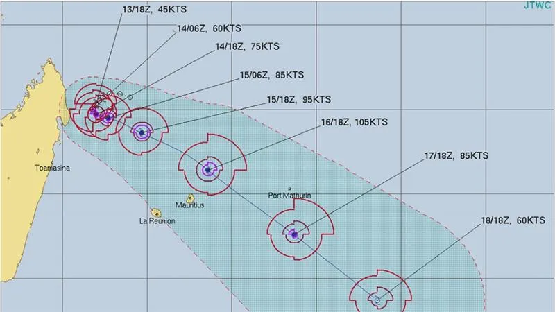 Mauritius and Rodrigues Island brace for damaging winds and torrential rains [JTWC]