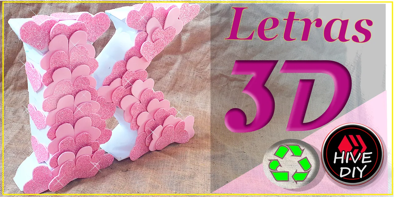 Cómo hacer letras de cartón en 3D fácilmente paso a paso