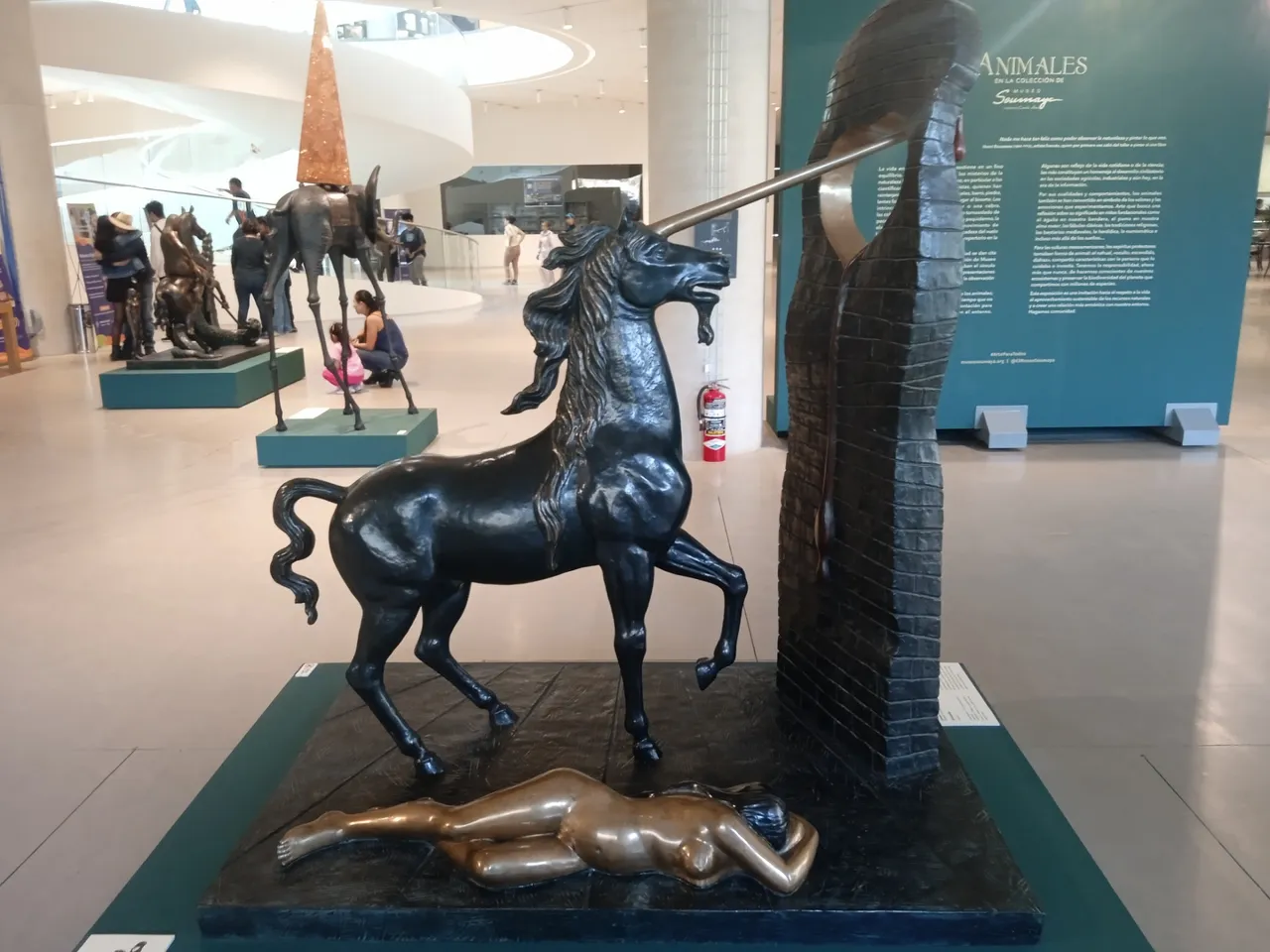 Animal inspired sculptures from the pavilion