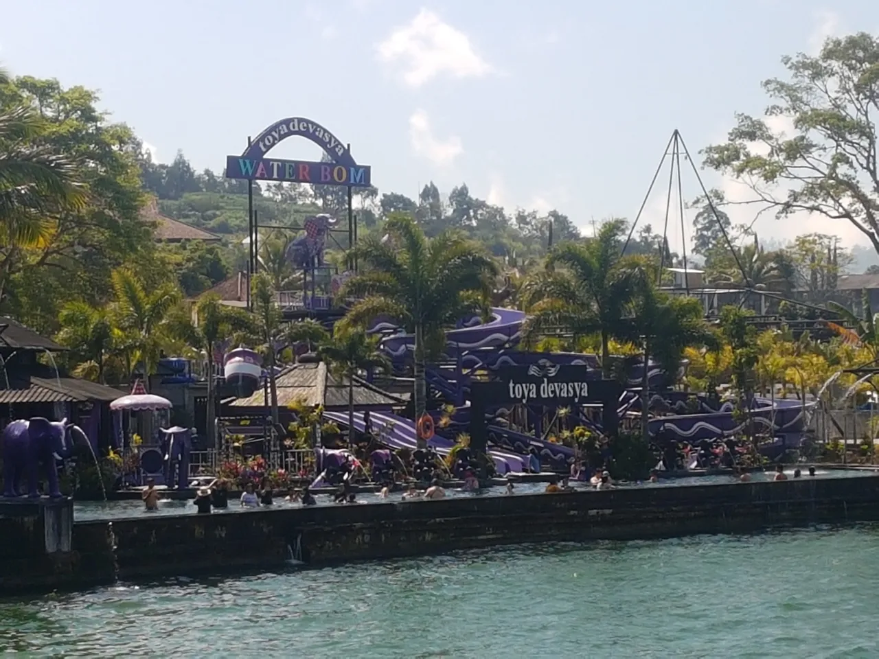 Toya Devasya Water Park on Lake Batur, but we chose to relax at the Batur Natural Hot Springs.