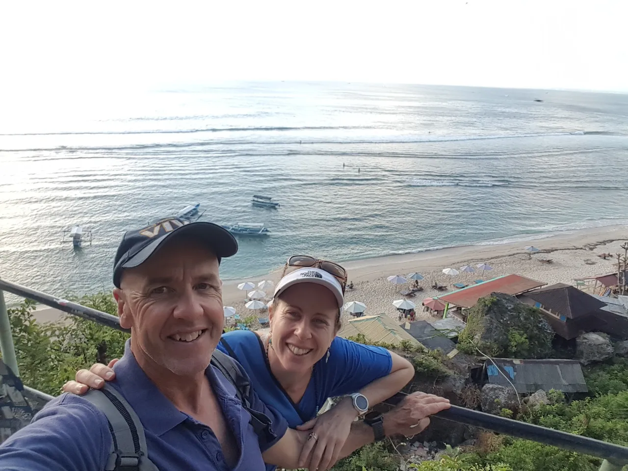 Looking down at Padang Padang beach.