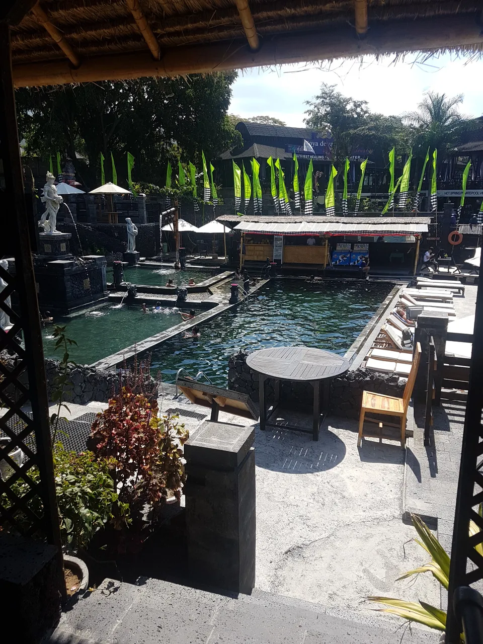 Batur Natural Hot Springs, view from the cafe where we had lunch.