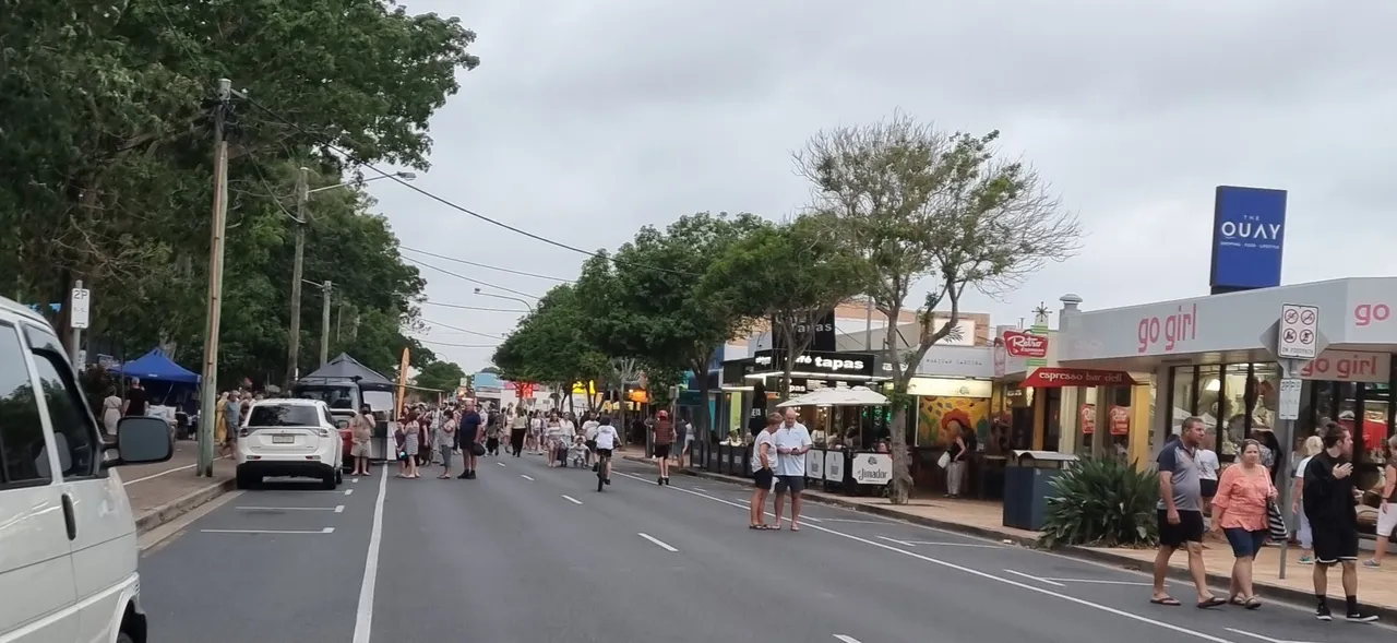 Hervey Bay going off with the New Year’s Eve street markets.