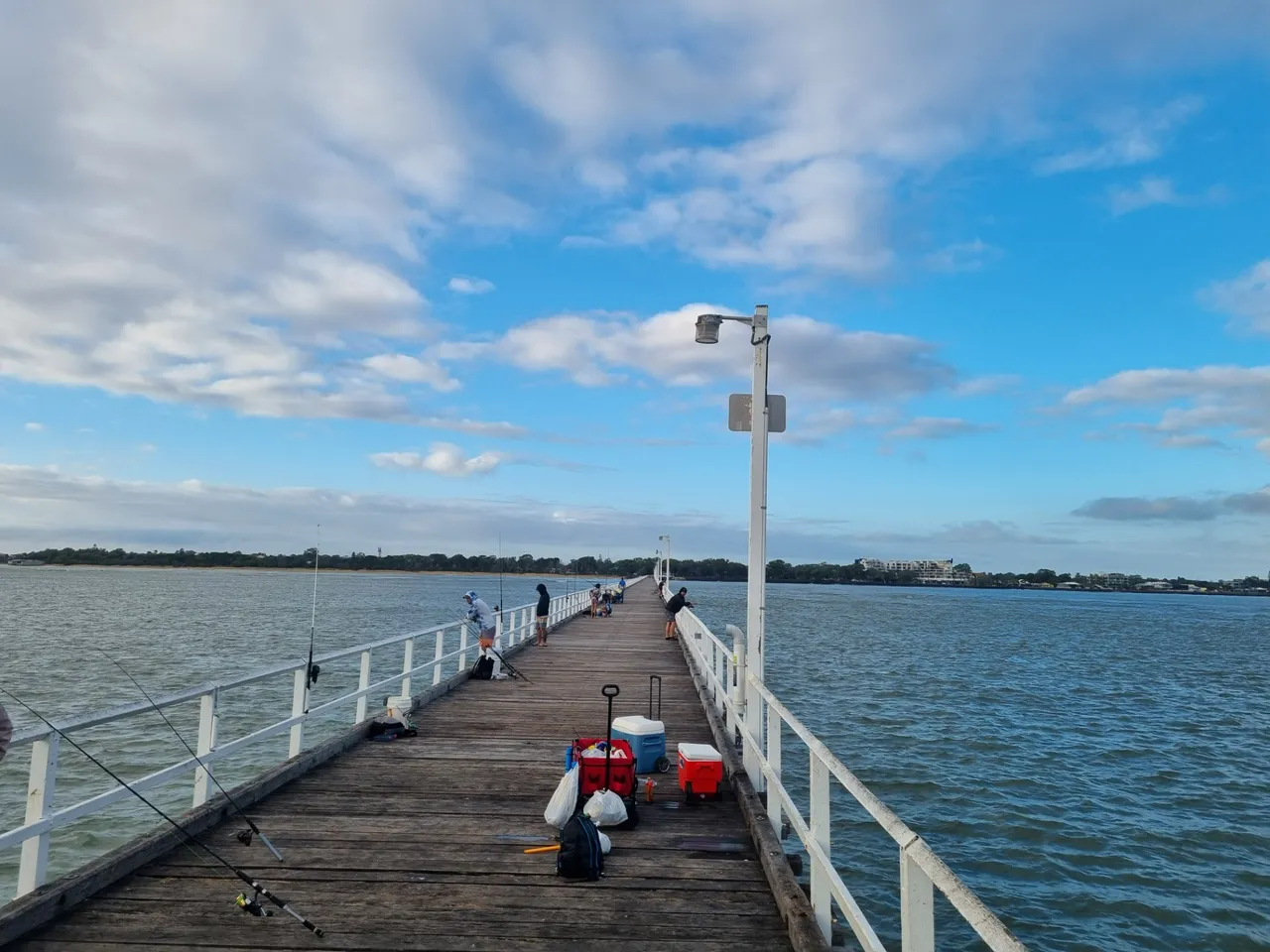 Here I was on the pier again. This time I was at the far end, looking back.