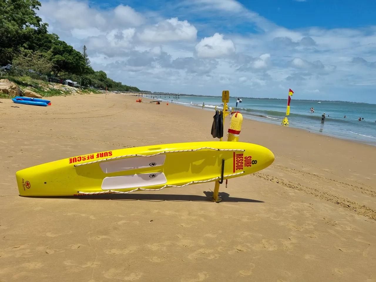 The water is usually pretty calm on the bay but I suppose anywhere there is water there is always a risk. Here in Australia they always recommend swimming between the flags.