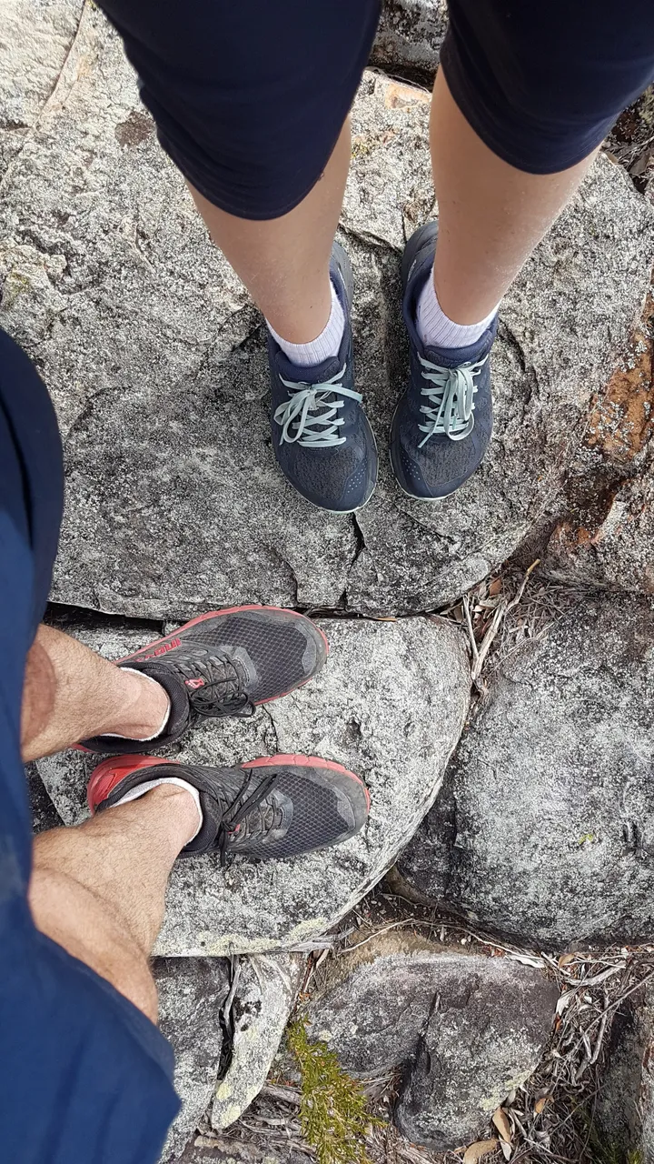 Shoe and dirty knee shot. I think from memory I had a dodgy right ankle and was leading with my left leg all the time on the rock scrambling.