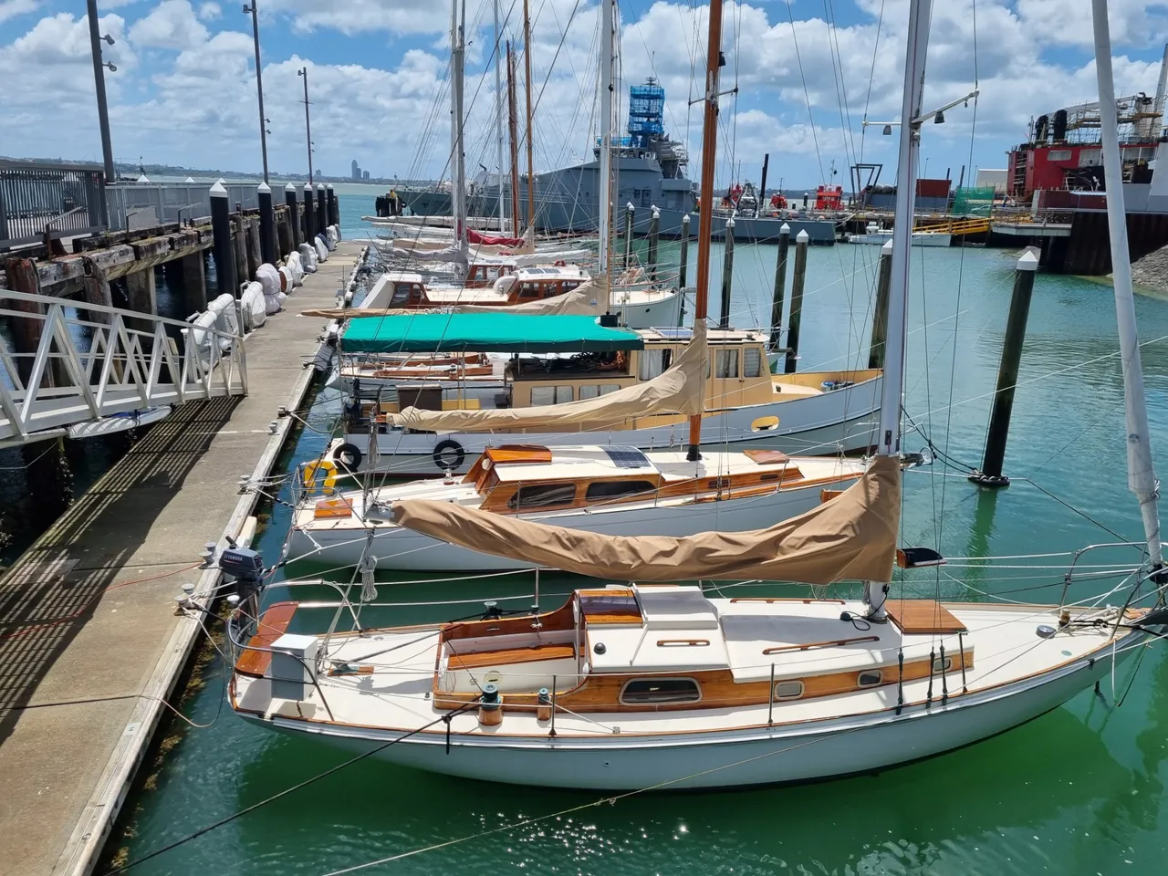 The harbour is pretty big with lots of different water craft.