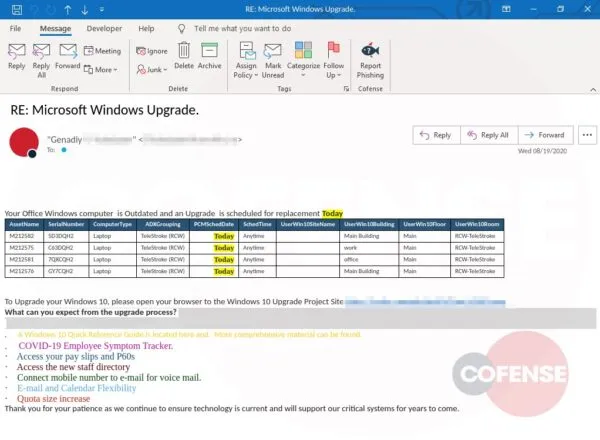 Windows 7 End-of-Support Phishing