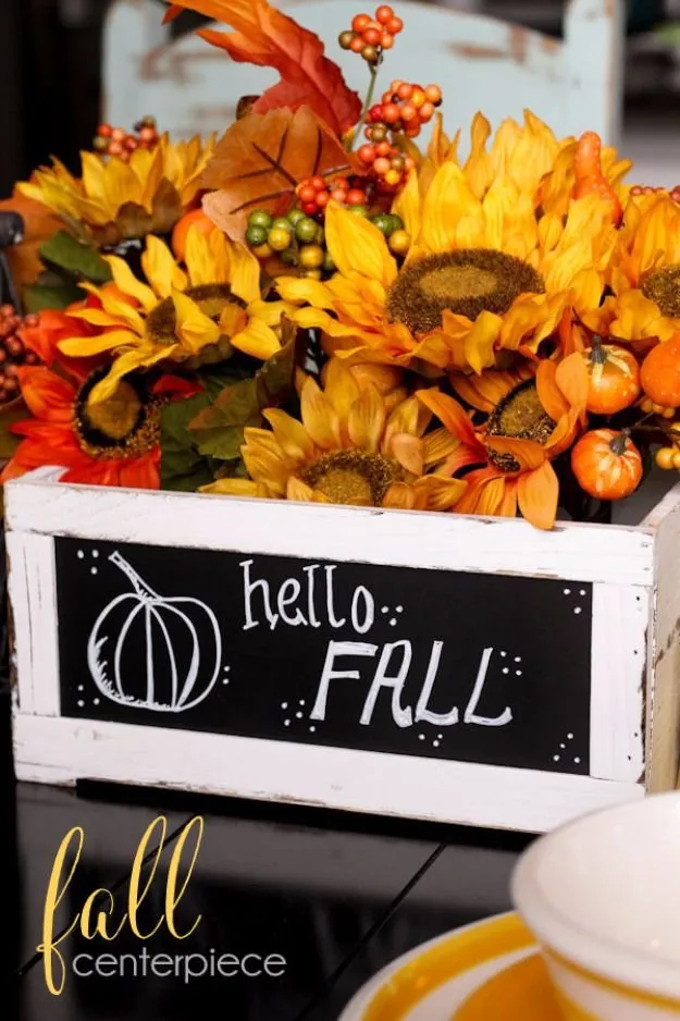 Best Crafts for Fall - Simple Fall Centerpiece - DIY Mason Jar Ideas, Dollar Store Crafts, Rustic Pumpkin Ideas, Wreaths, Candles and Wall Art, Centerpieces, Wedding Decorations, Homemade Gifts, Craft Projects with Leaves, Flowers and Burlap, Painted Art, Candles and Luminaries for Cool Home Decor - Quick and Easy Projects With Step by Step Tutorials and Instructions http://diyjoy.com/best-crafts-for-fall