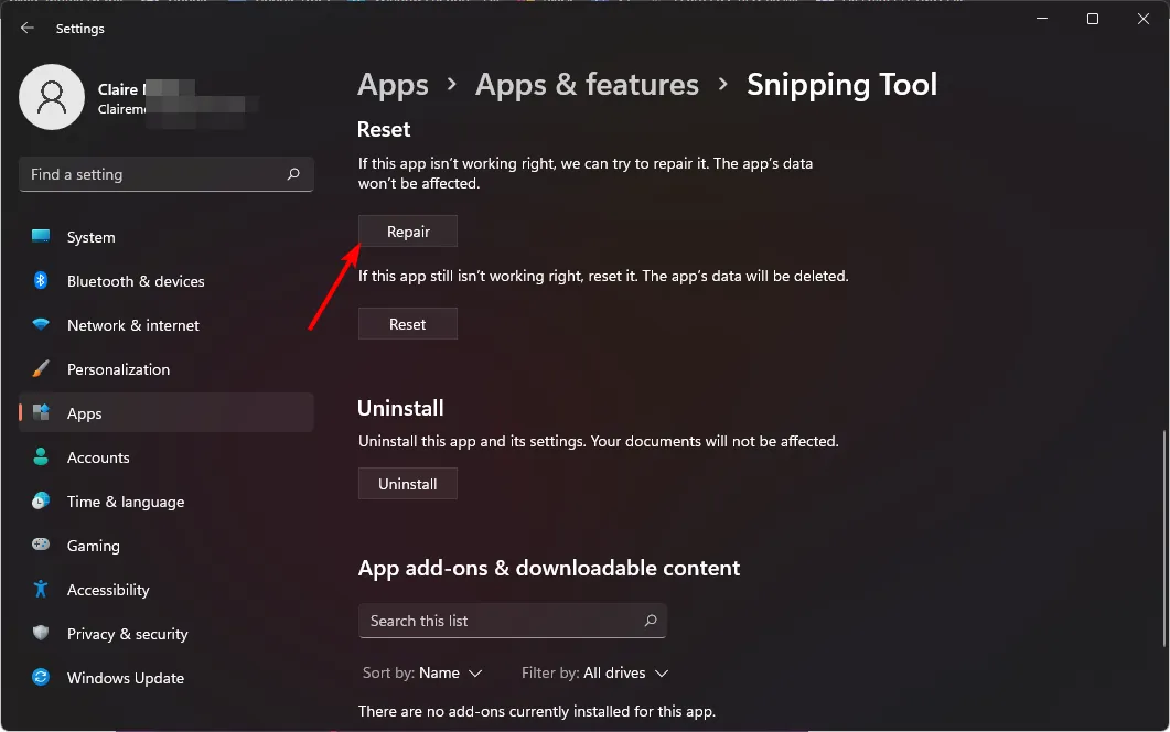repair-snipping-tool