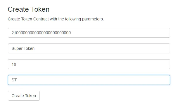 Screen of tokenfactory