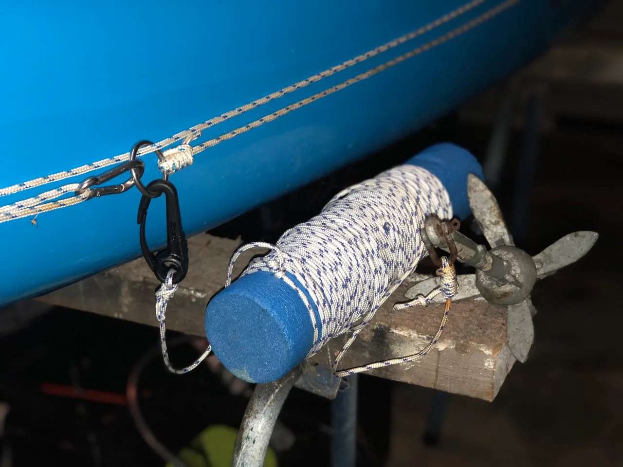 Hobie Revolution 11 no-drill anchor pulley system