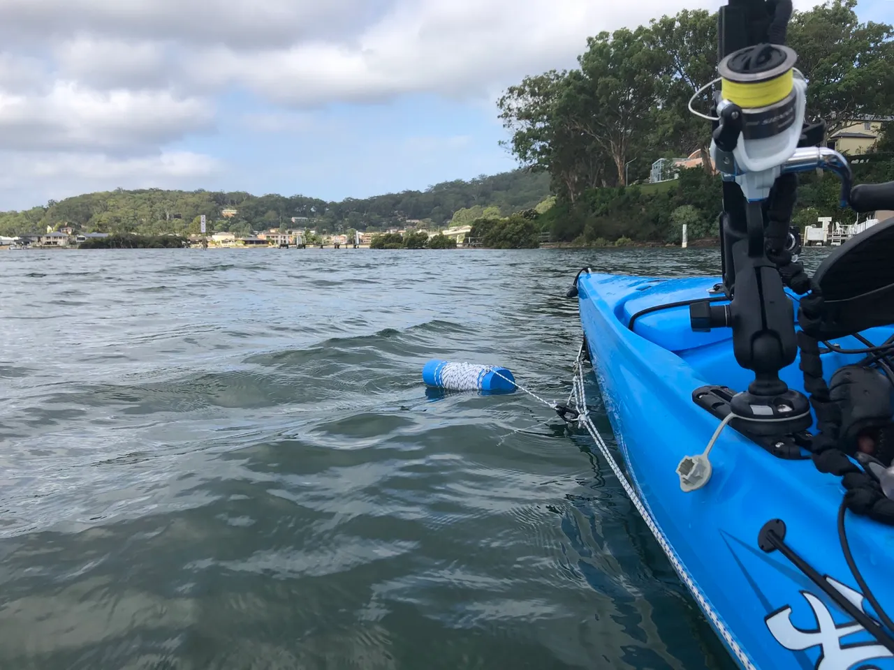 No-drill anchor trolley for my Hobie Revo 11 kayak