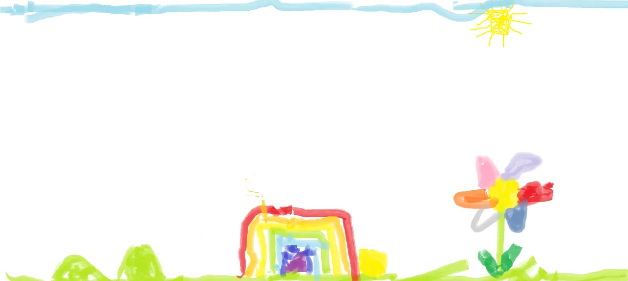 rainbow and big flower.png