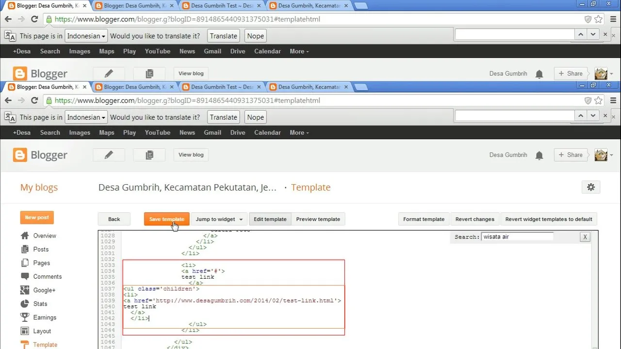 Adding new test link 1