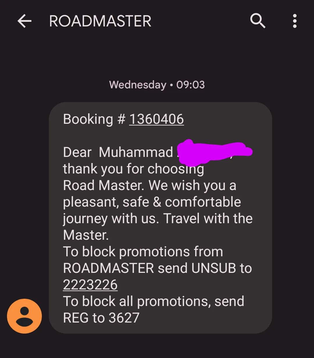 (**Screenshot taken from my Android messenger**)