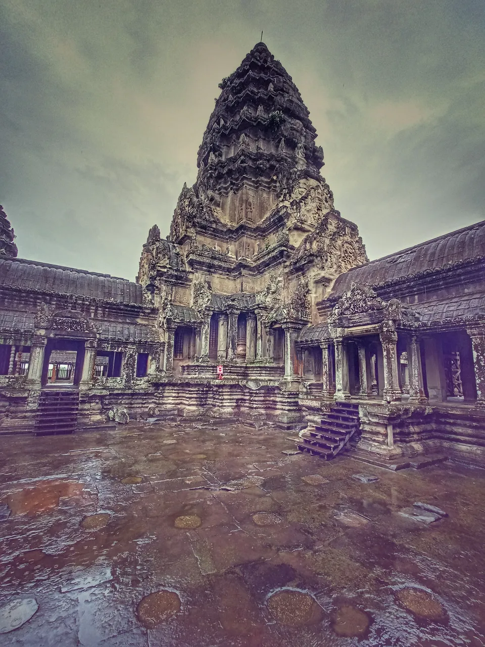 Ghost Town at Angkor Wat Main Temple