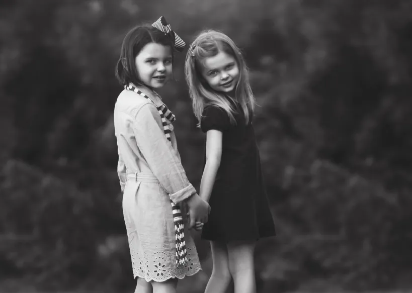 the two sisters black and white wednesday