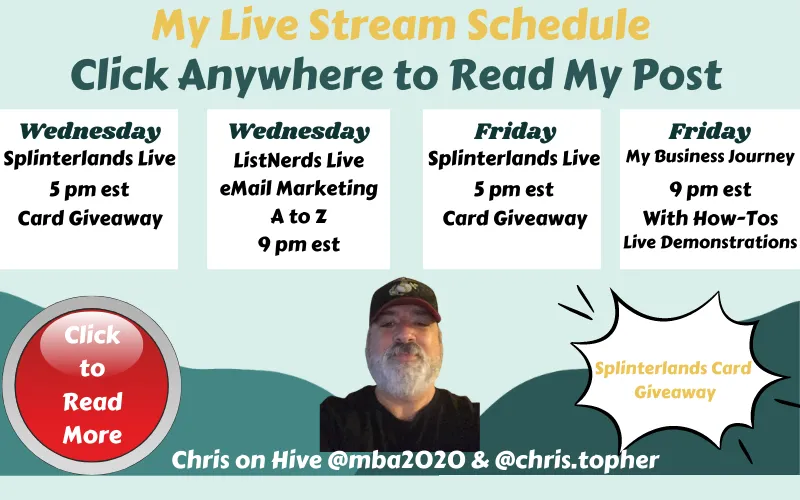 My Live Stream Schedule Problems