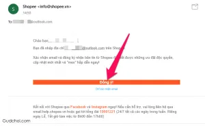 Bước 4: Mở email đăng ký để xác nhận