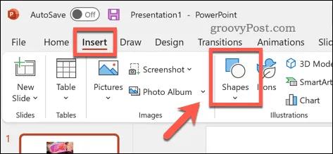 PowerPoint-Insert-Shapes-Option