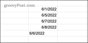 google-sheets-sorted-dates-text