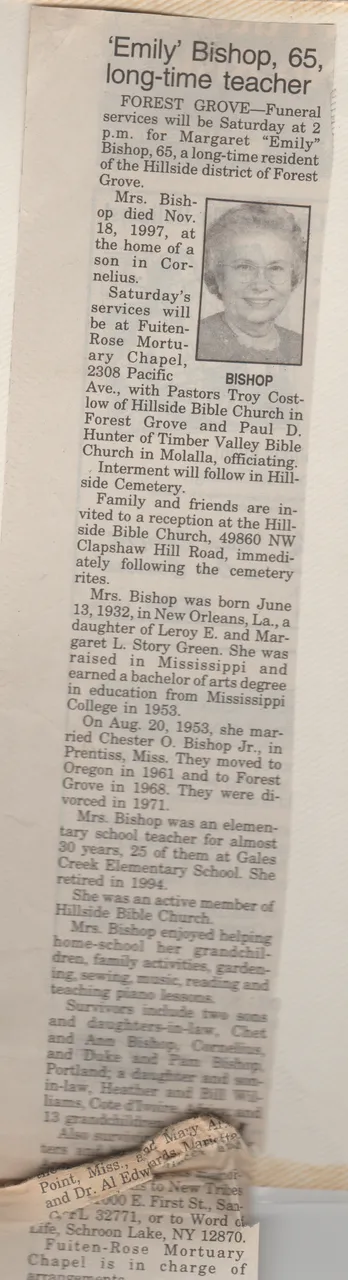 1997-11-18 - Teacher Emily Margaret Bishop died at 65 at Chet's in Cornelius, OR.jpg