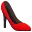 high-heeled shoe