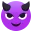 smiling face with horns