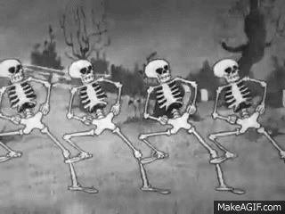 silly symphony - the skeleton dance 1929 disney short on Make a GIF
