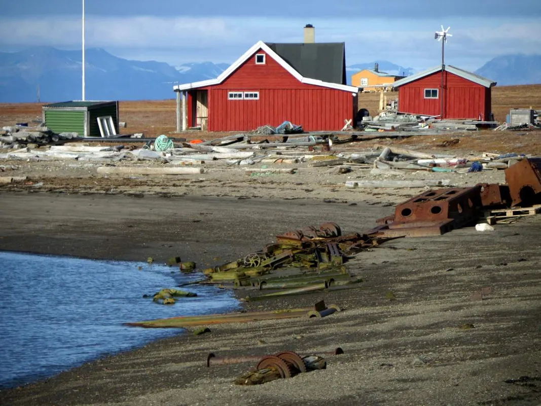 Spitsbergen house in old mining community.