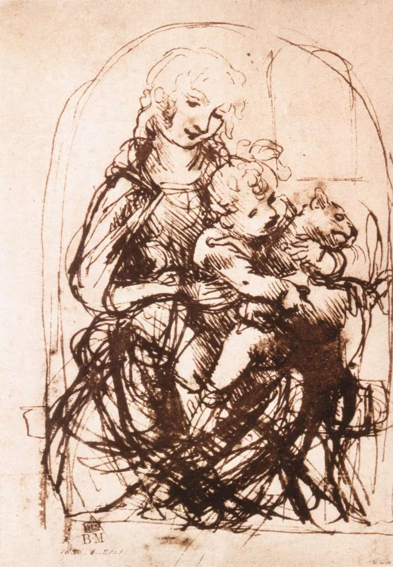 Leonardo_da_vinci,_Study_of_the_Madonna_and_Child_with_a_Cat.jpg