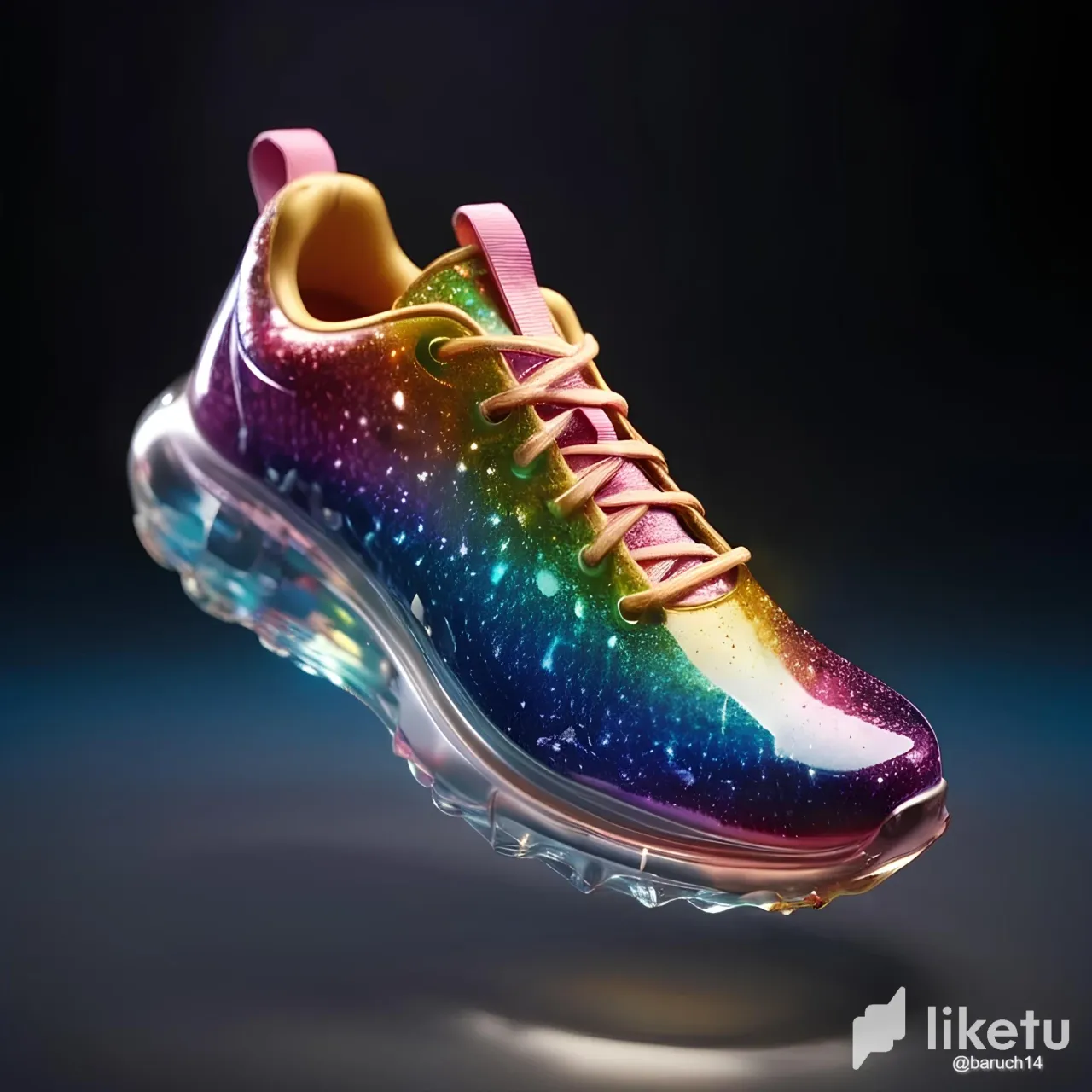 clrjouq9x000trzszbx5t8fjh_AlbedoBase_XL_Highly_detailed_shot_rainbow_of_sneakershaped_cr_1_1.webp