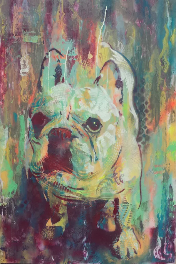 Spray Painting of French Bulldog