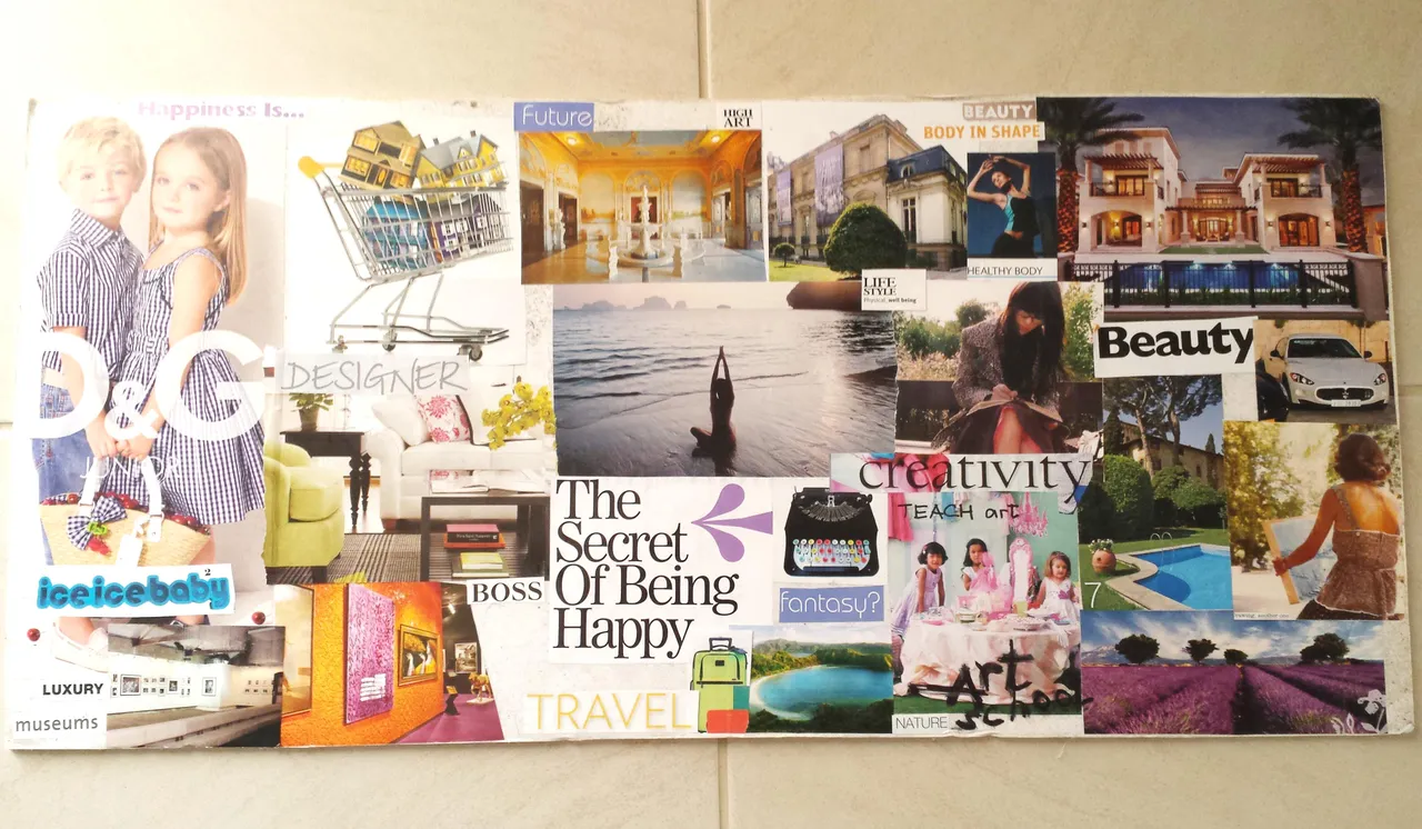 Lavender field in the vision board-bottom right