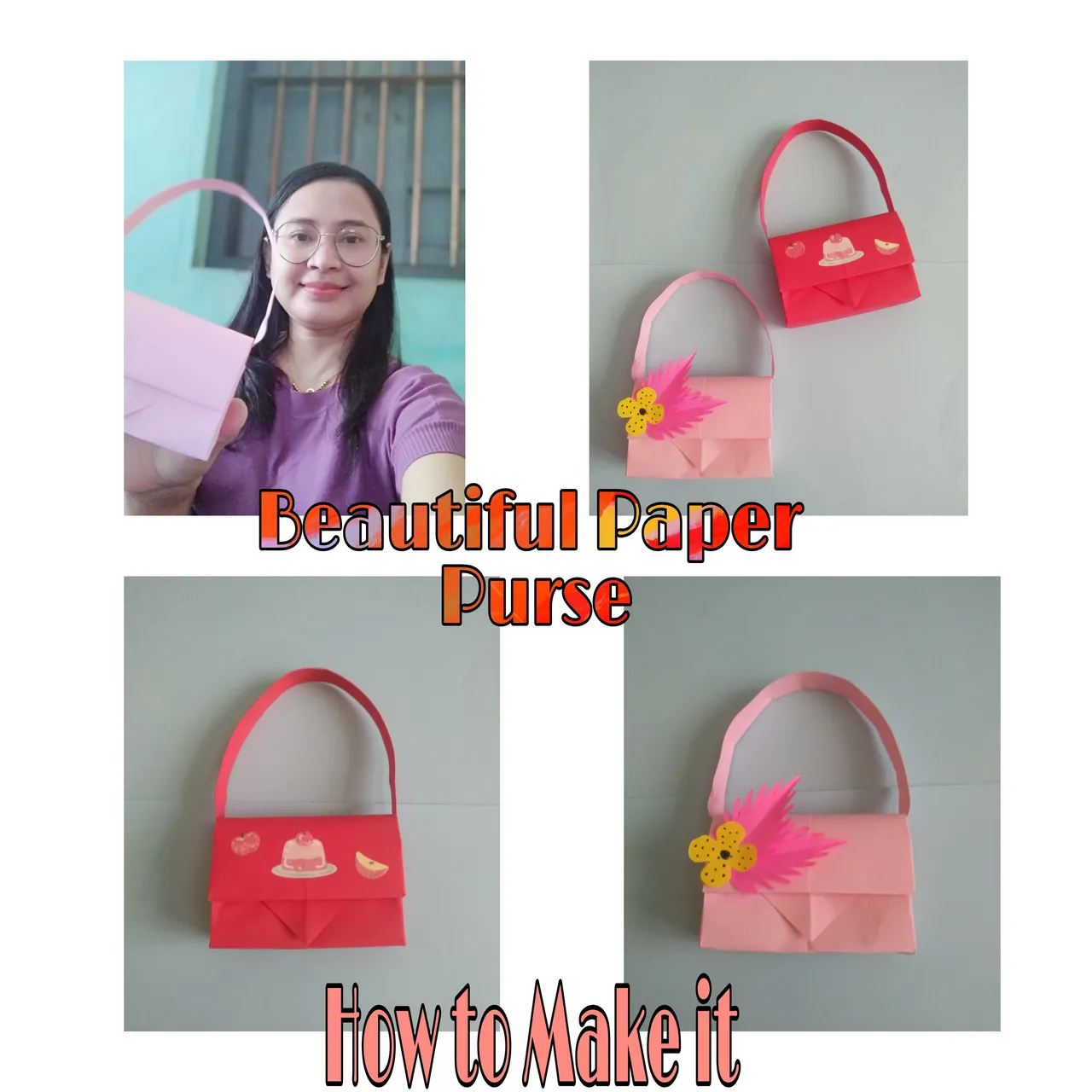 How To Make Origami Paper Handbag / Paper Purse | Learn how to make Origami paper  handbag / paper purse in this step by step paper folding instructions video  tutorial. This miniature