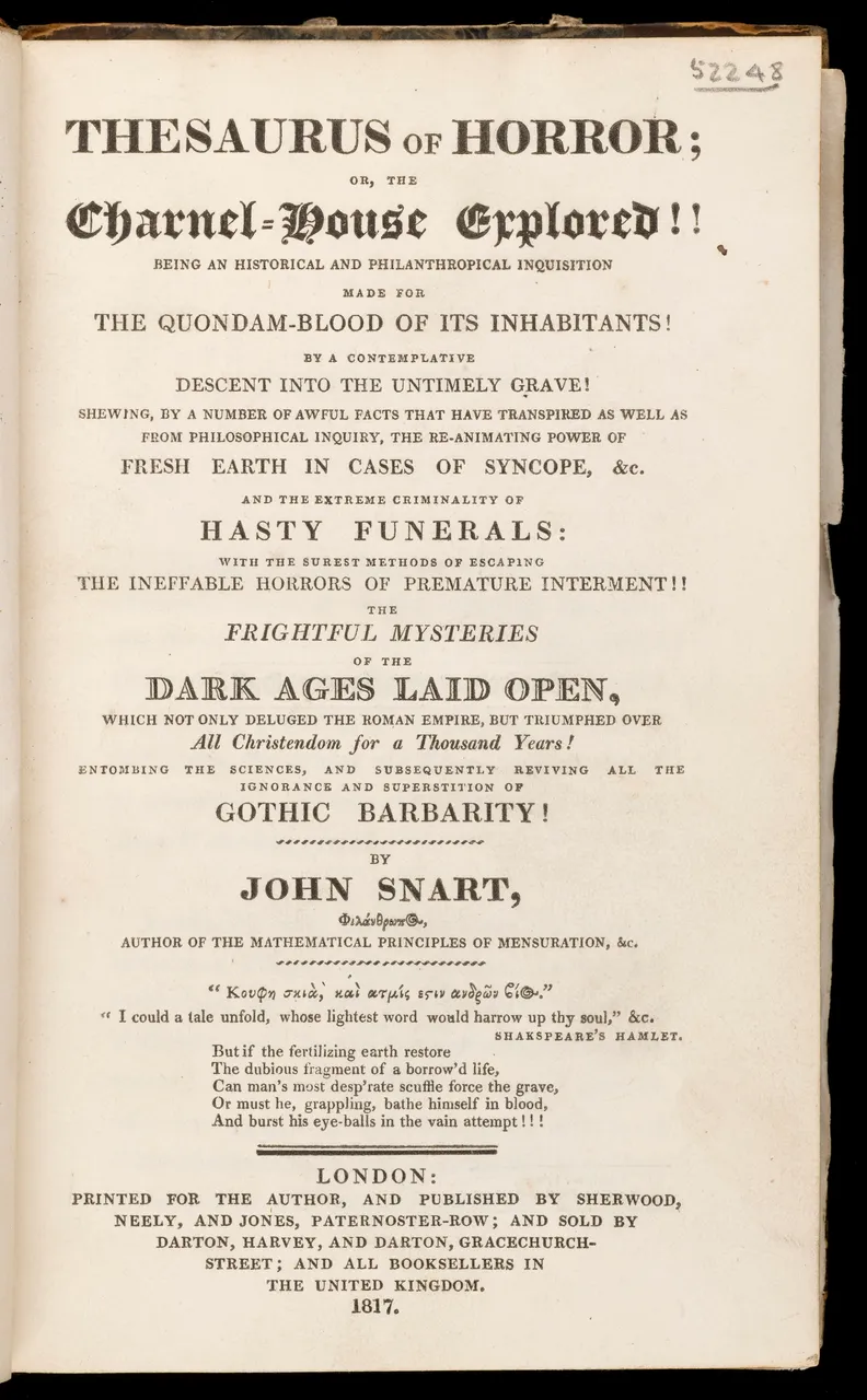 The Thesaurus of Horror - Title Page