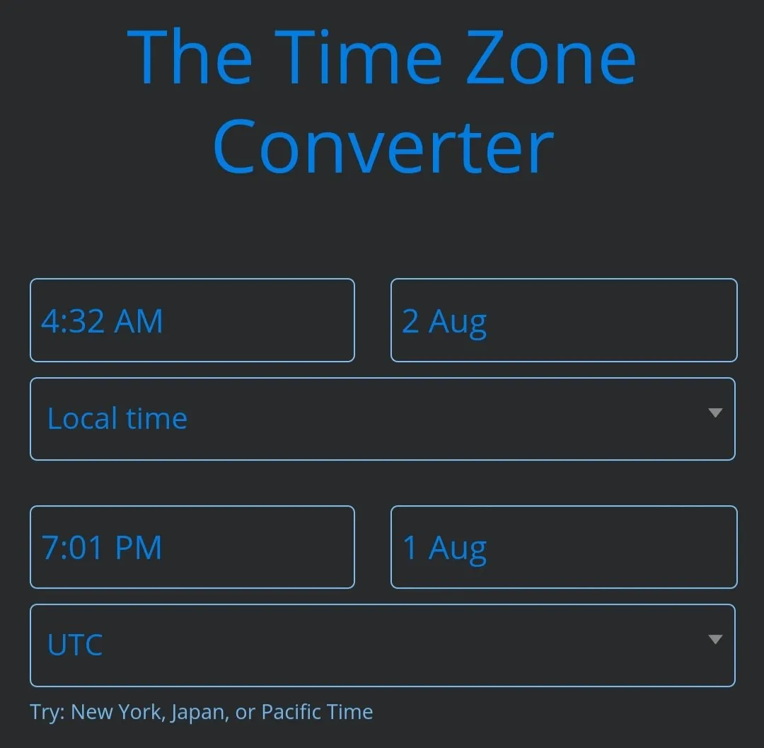 The Time Converter