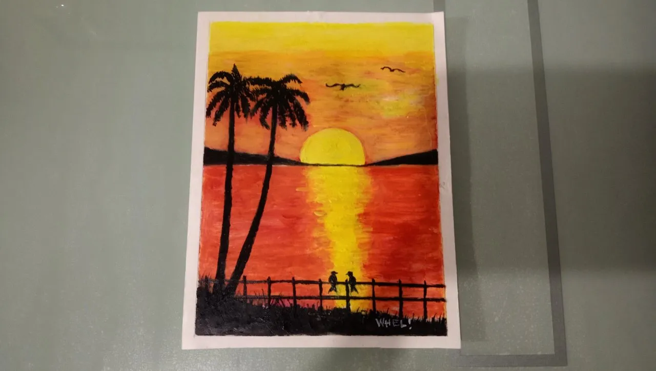 Romantic Sunset Scenery With Oil Pastel | Lesson #14