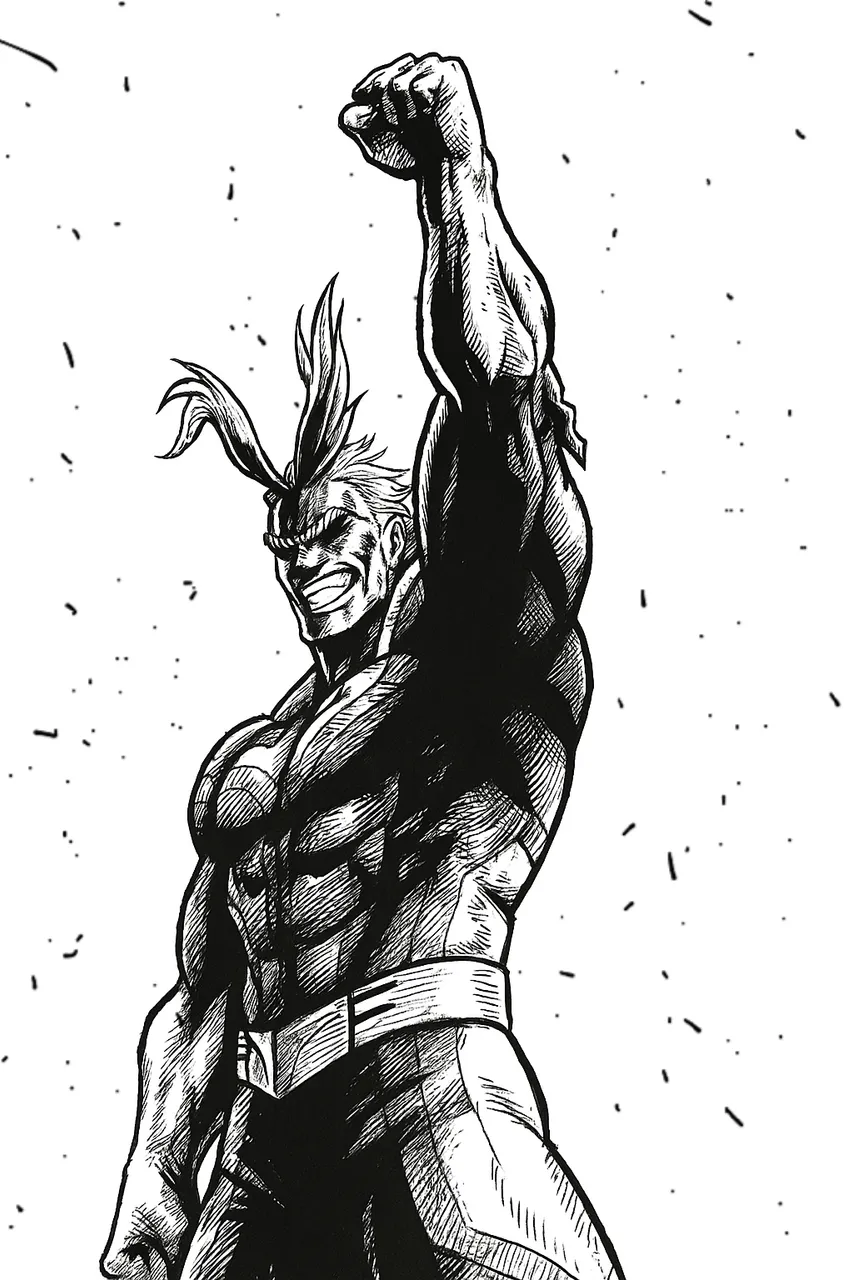 All Might Drawing .png