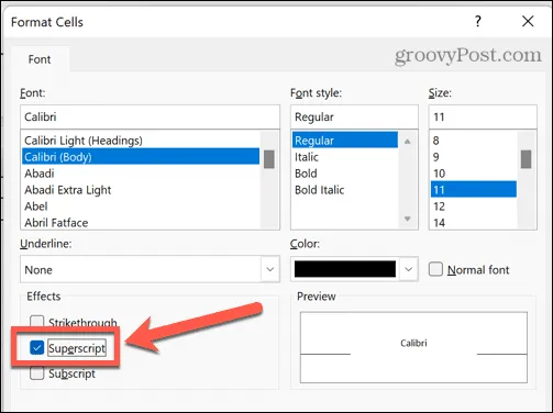 use-superscript-excel-superscript-text-box