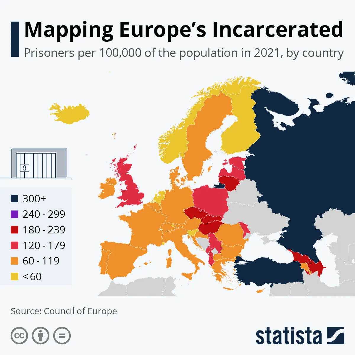 Infographic: Mapping Europe’s Incarcerated | Statista