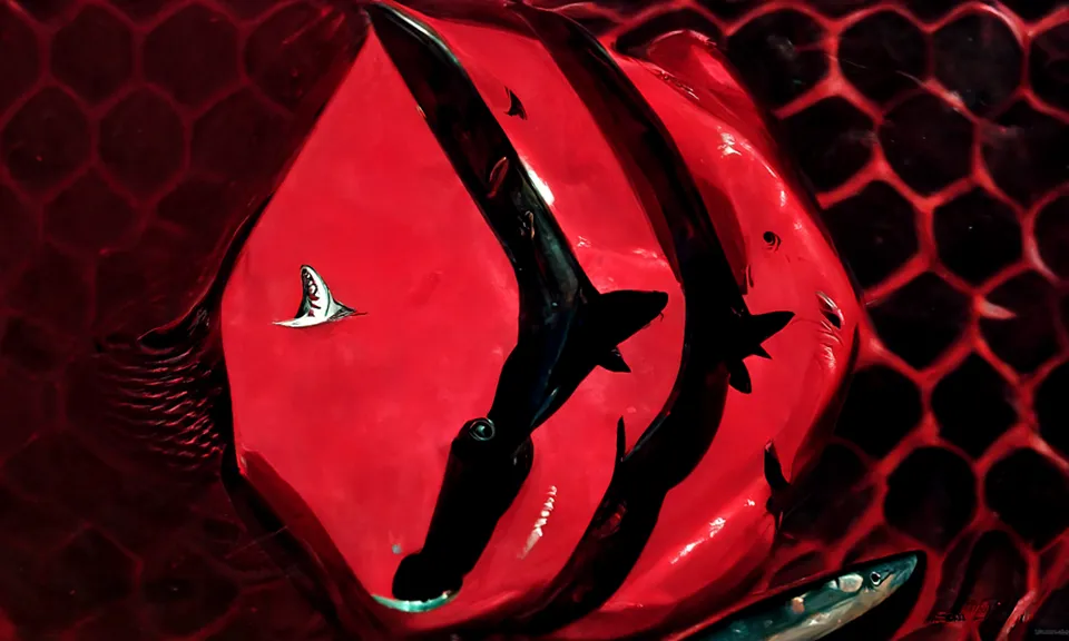 a shark by Kanō Shōsenin super detailed